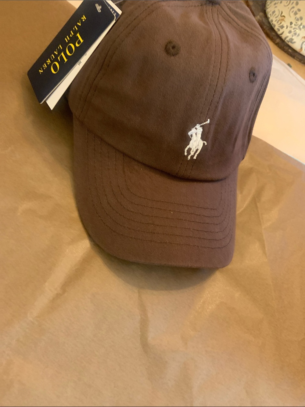 Ralph Lauren Chocolate Brown Polo Player Embroidered Cap - Picture 9 of 9